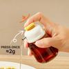 Press-top Glass Oil Bottle,Soy Sauce And Vinegar Condiment Bottle,Home Kitchen Spice Metered Oil Control Bottle
