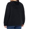 Women's  Casual Large Sized Long Sleeved Hooded Solid Color Sweatshirt