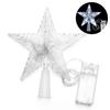 Ornaments Five-pointed Star Lamp Night Light Christmas Tree Top Ornaments LED Glowing Star