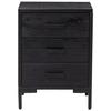 VidaXL Table de chevet Noir 40x30x55 cm Bois de pin massif 349914