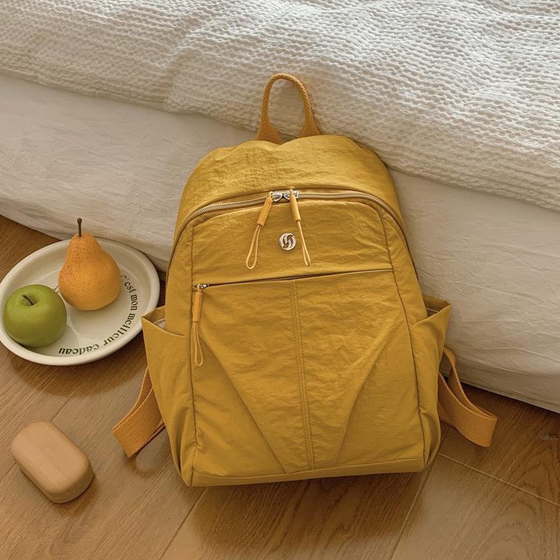 High Quality New Nylon Women Backpack Female Travel Bag Backpacks Schoolbag for Teenage Girls Solid Color Bookbag