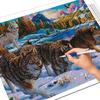 Diamant-Malerei Wolf 5D DIY voller Platz Diamant Stickerei Winter Tier Kreuzstich Mosaik Wanddekoration