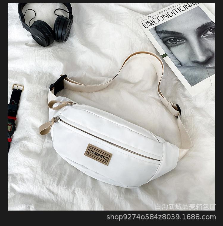 Summer Popular Couple Chest Bag Manufacturer Small Bag Women's New 2025 Popular Nylon Cloth Crossbody Bag Waist Bag