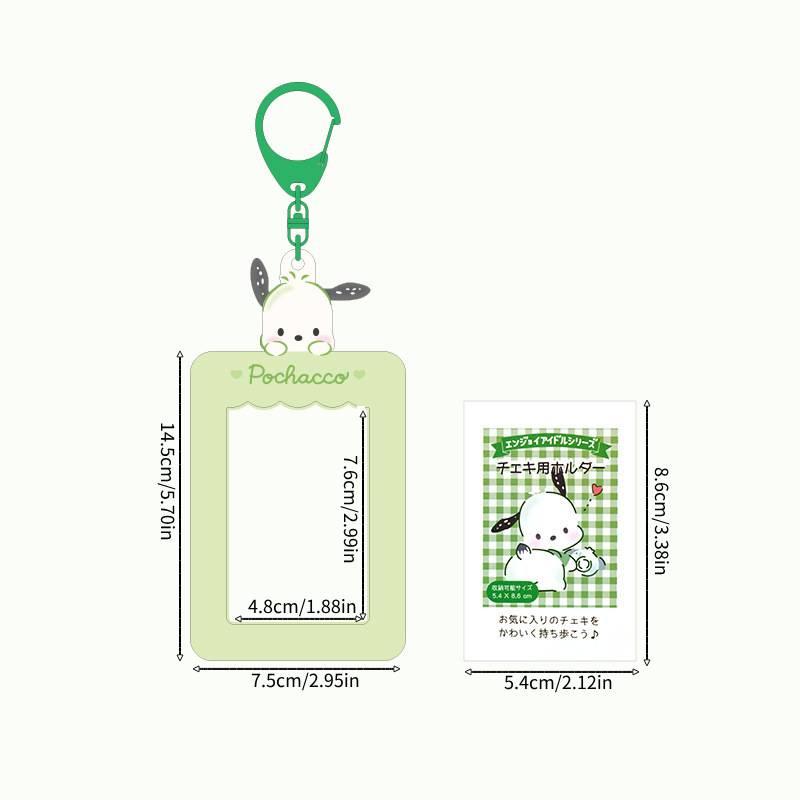 Cute Pvc Cartoon Keychain Holder With Photo Slot And Coin Pocket