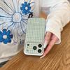 Acrylic Ice Feel Light Green Plaid Phone Case for Apple