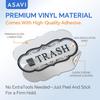 Trash & Recycle Stickers – 2-Pack Self-Adhesive Vinyl Labels, Waterproof & Durable (Transparent Background with Black Text, Medium 6.3 x 2.7