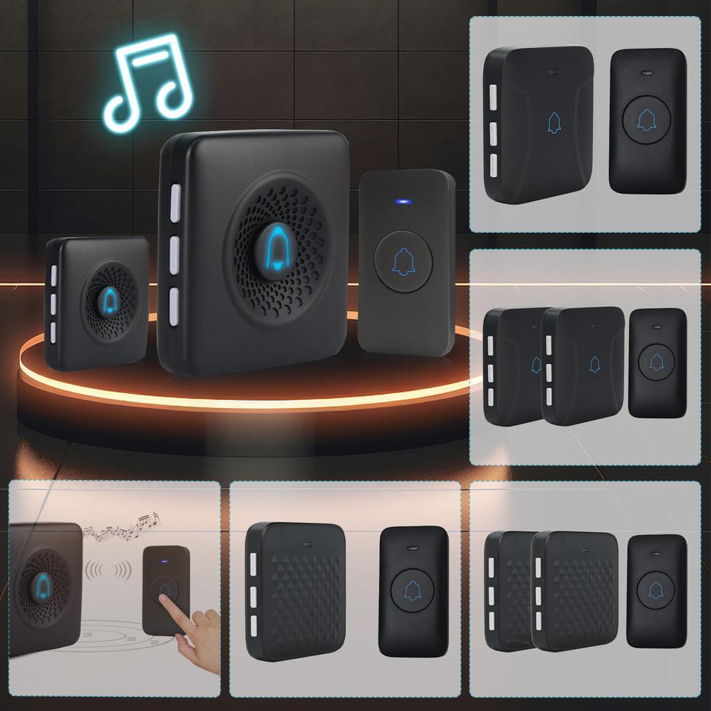 Home Wireless Doorbell 40 Music Waterproof Long-distance Villa AC Doorbell Pager