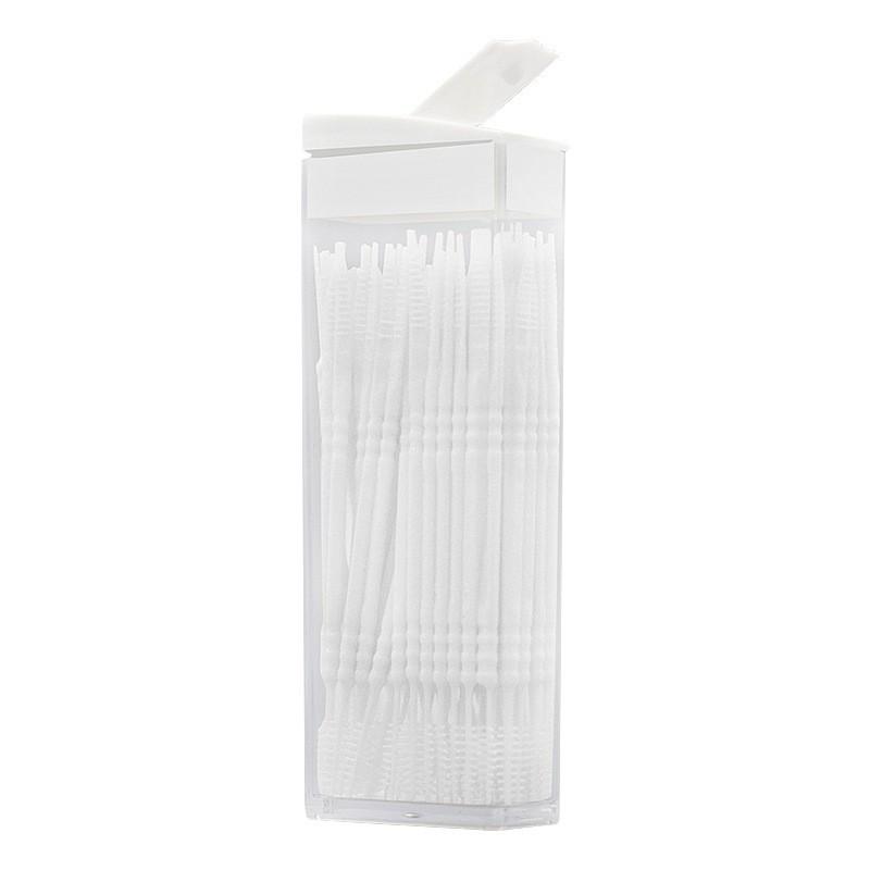 Korean-Style Portable Double-Ended Odorless Toothpicks - 50 Count for Daily Use and Travel