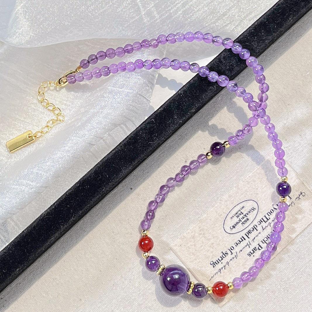 Vintage High Quality Strong Light Artificial Crystal Necklace Necklace Sweater Chain