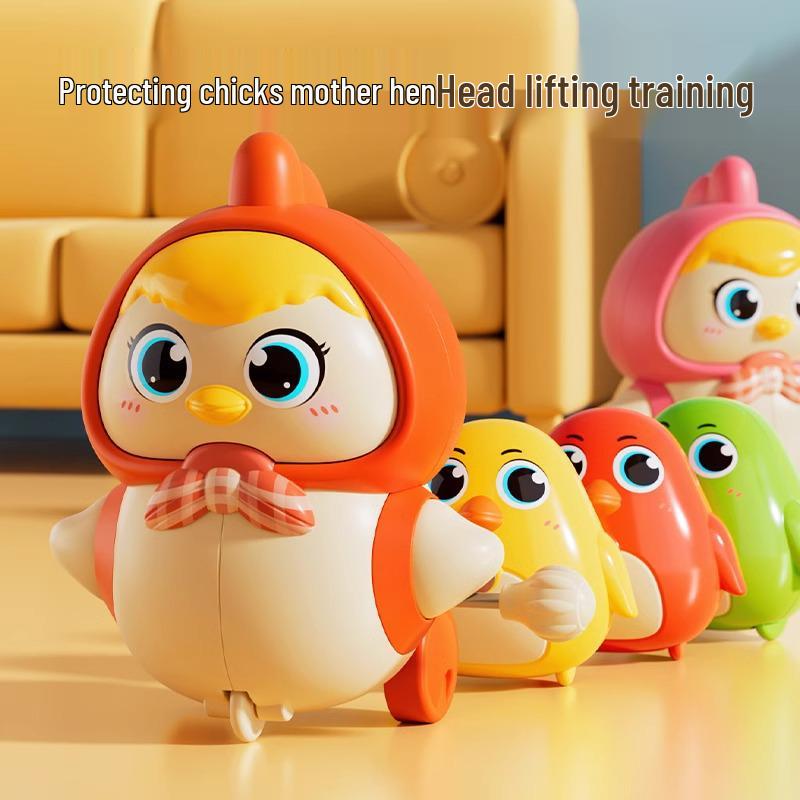 Magnetische Uhrwerk-Kükenfamilie: Frühe Bildung Krabbelspielzeug
