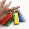 10 Segment Keychain Plastic Folding Ruler Portable Pocket Measuring Tool with Inch and Centimeter Scale for DIY Handyman