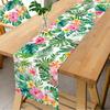 Caminho de Mesa Floral Havaiano de Verão Decoração de Festa de Aniversário Flamingo Suprimentos de Festa Tropical Aloha Havaí Decoração de Mesa de Jantar