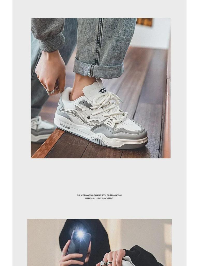 Men's Retro Casual Height-Boosting Non-Slip Sneakers - Spring & Autumn 2025 Hong Kong Style