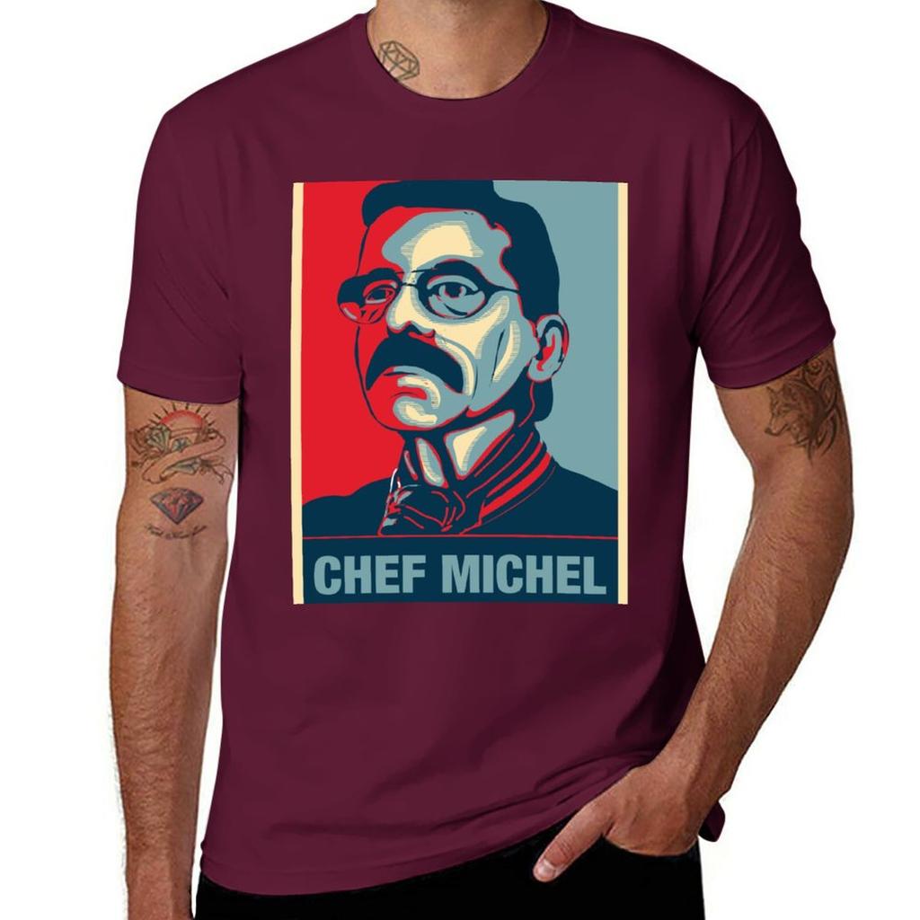 Chef Michel Dumas Fan Art TShirt Blouse sweat boys animal print mens graphic tshirts hip hop