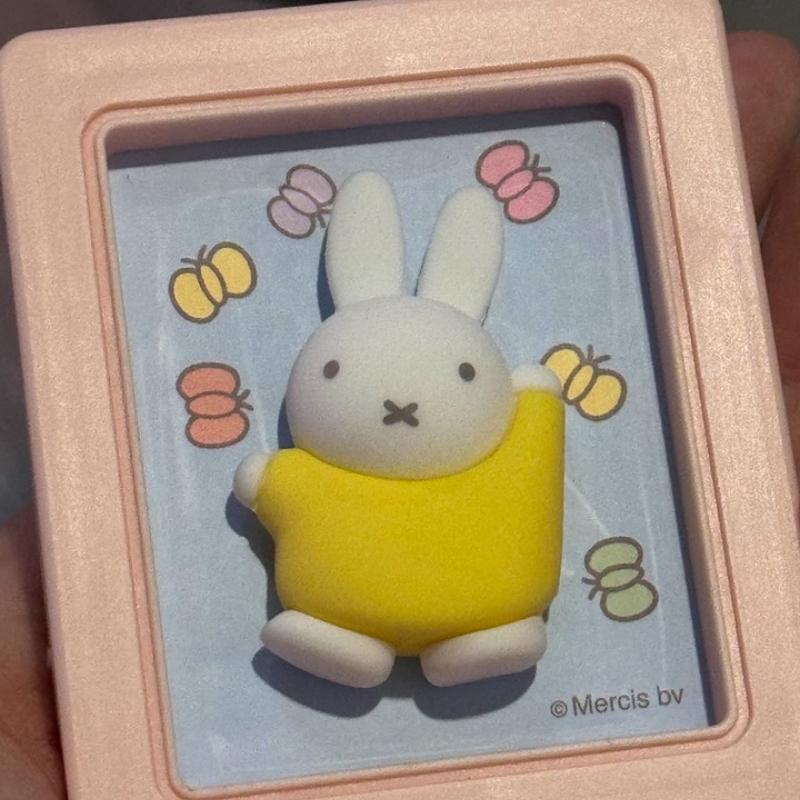 Genuine Miffy Photo Frame Phone Stand Blind Box Cute Refrigerator Magnets Folding Support Kawaii Model Creative Toys Girls Gifts