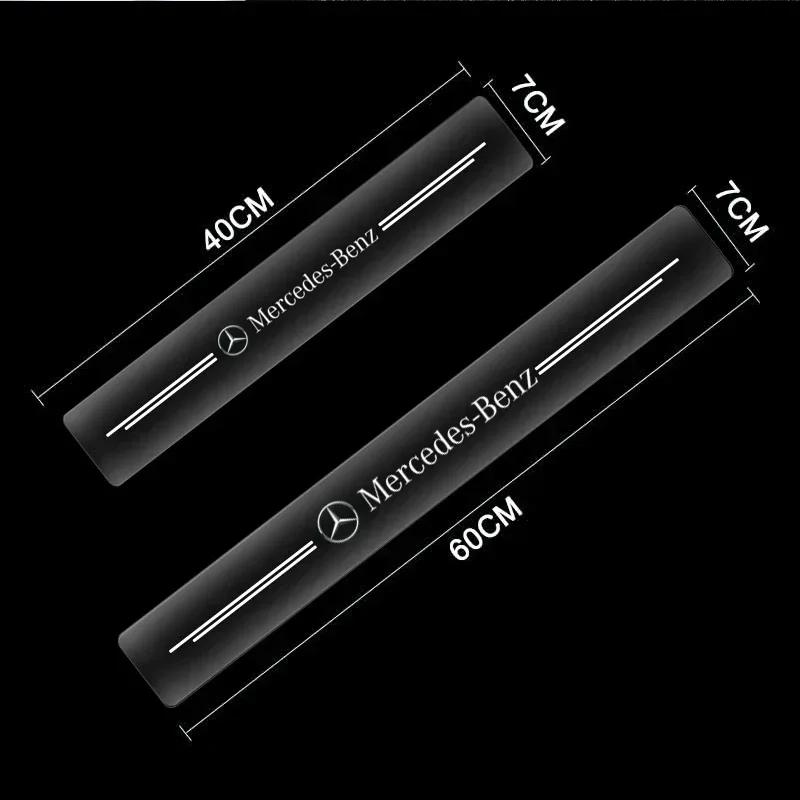 AABDV1 4pc Car Threshold Sticker Scratch Resistant Transparent Film Protector For Mercedes Benz B/C/E/S Class A Class C200L GLC GLE CLA