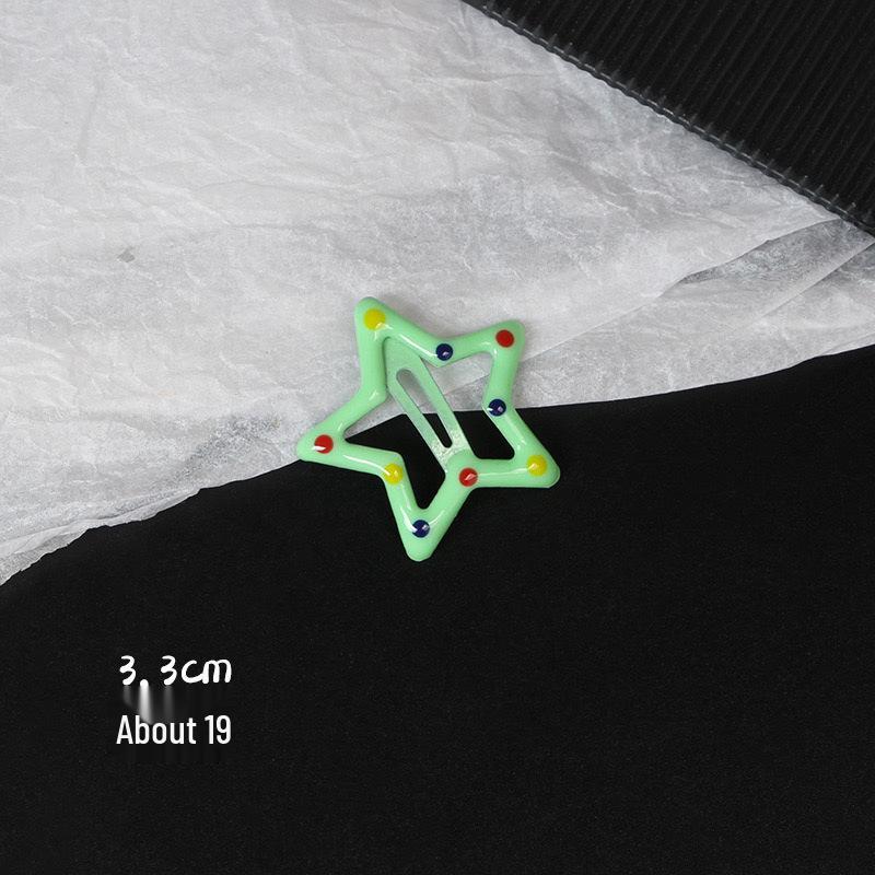 Dopamine Star Hair Clip: Elegant Women's Headwear Accessory for Summer Bangs