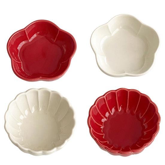 Ceramic Dipping Sauce Dish High-Temperature Ceramic Snack Serving Dish Decorative Serving Bowl for BBQ Snacks Vinegar