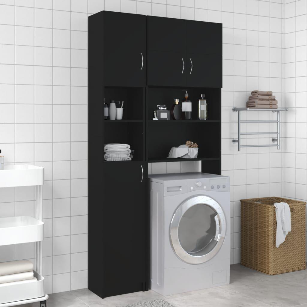 Stehender Badezimmerschrank, Eck-Badezimmerschrank, Aufbewahrungsschrank, 32×25,5×190 cm