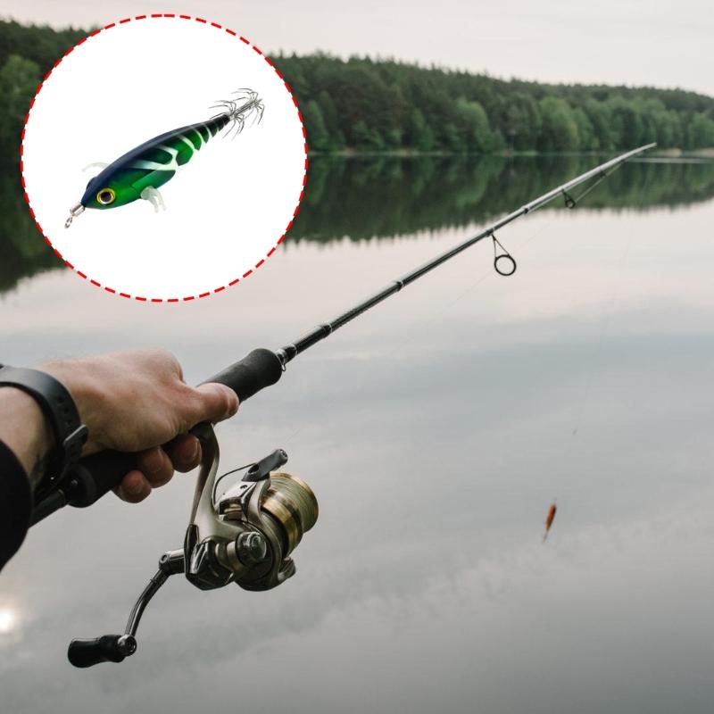 Fishing Lures Shrimp Lures Baits Glow Jig Hook 5.5cm Glow Squid Jig Artificial Hard Baits Cuttlefish Hook