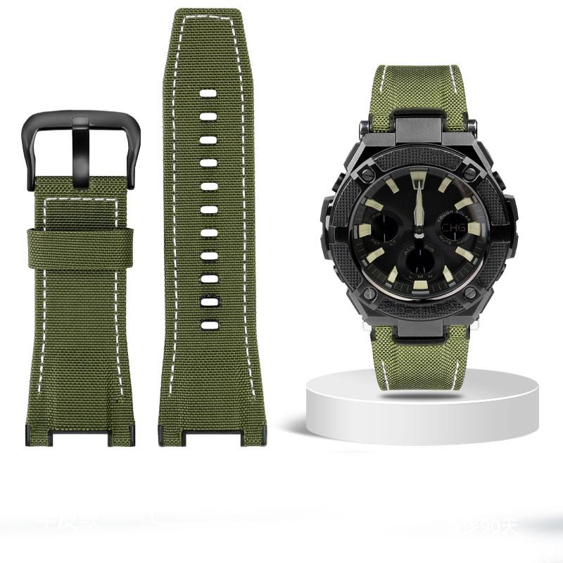 Pro hodinky Casio GST-S100G S110 S130L W100G W110 210B 400G Řemínek na hodinky plátěný Náramek 26*14mm Pánský měkká kůže Hovězí kůže Kožený řemínek na hodinky