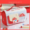 Cute Plaid Pencil Case With Large Capacity For School And Stationery Storage