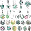 Vendre Charms Argent 925 Argent Trèfle à Quatre Feuilles Porte-Bonheur Perles en Forme de U Adaptées aux Bracelets Colliers Bijoux DIY pour Femmes Cadeaux