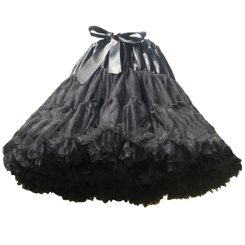 Lolita White Fluffy Gauze Skirt – Super Soft Boneless Petticoat, Half-Length Cotton Cloud Support