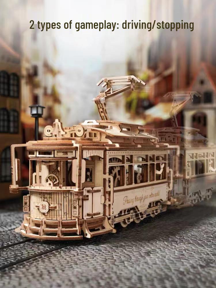 DIY Wooden Owl Clock Train Model - Creative Assembly Toy & Password Box