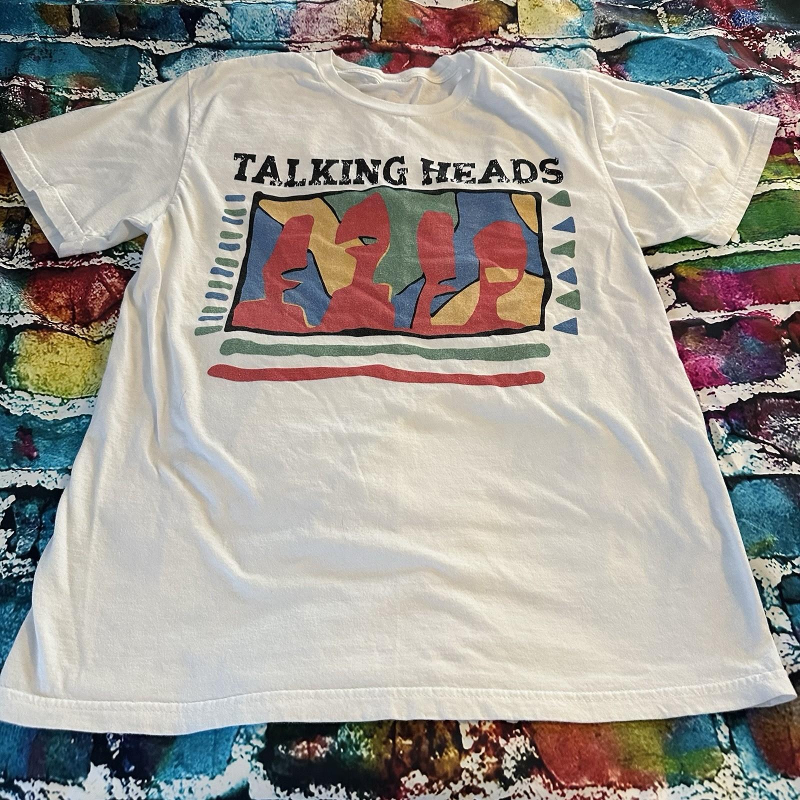 Talking Heads Graphic Print White Band Tee Unisex T-Shirt XL