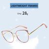 Cat Eye Female Full Rim Glasses Frame for Women Colorful Metal Eyeglasses Eye Computer Spectacle Fashion Brand Designers Eyewear