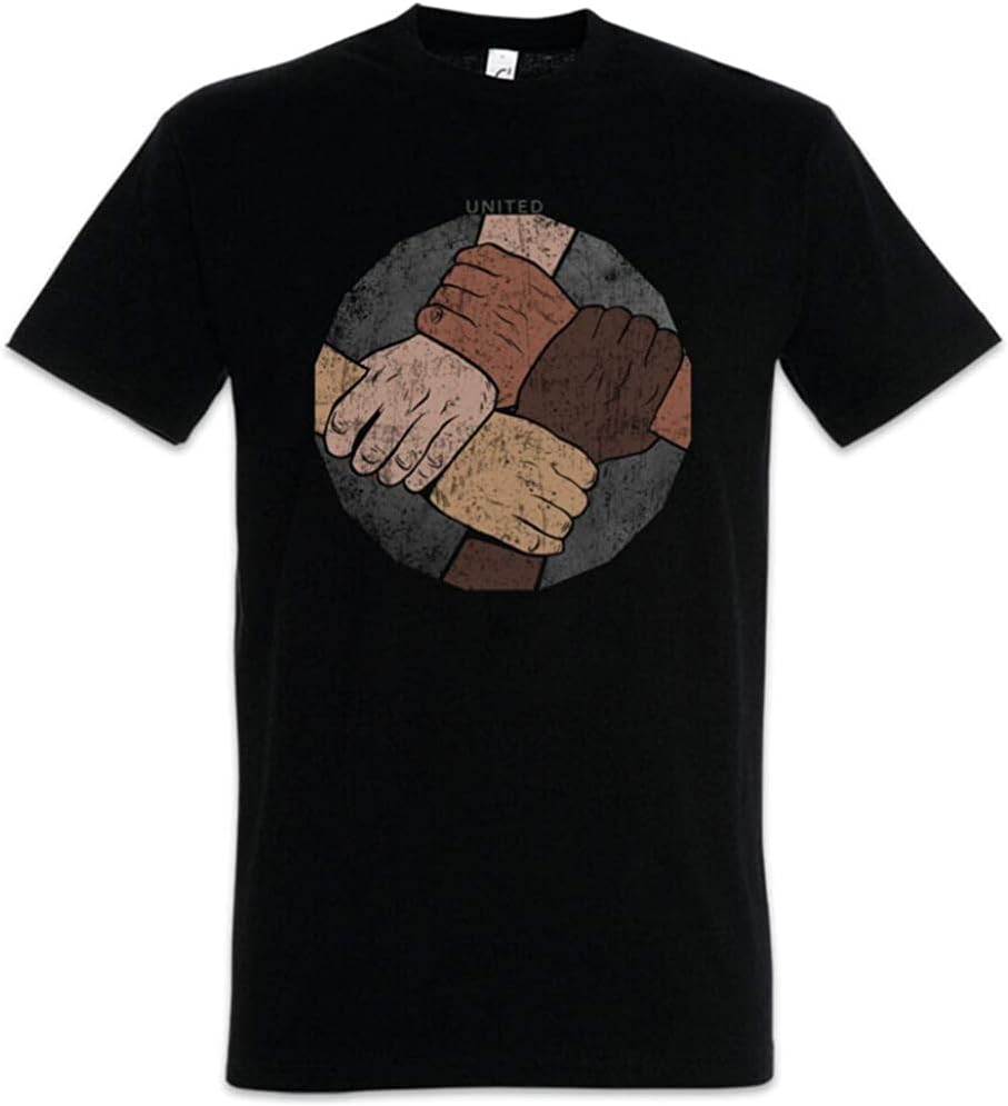 United T Shirt Love Against Against Racism Racism No Nations Borders Hands XXL