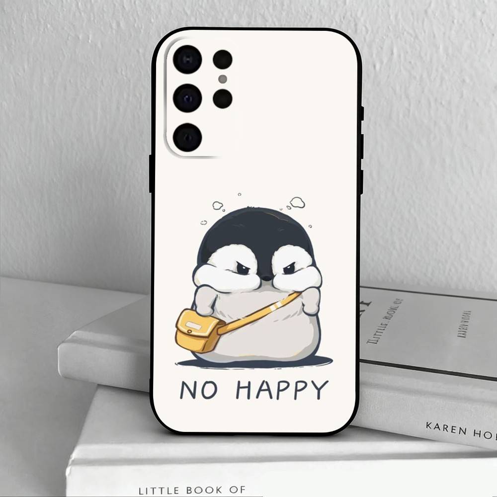 C-Cartoon-N P-Pinguin Handyhülle für Samsung S25,S24,S21,S22,S23,S30,Ultra,S20,Plus,Andere Weiche Schwarze Hülle