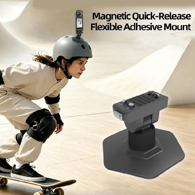 Cycling Helmet Camera Mount with 360°Swivel Positioning Structure, Adhesive Quick Release Base for X4 Air/ X5 Setup Use