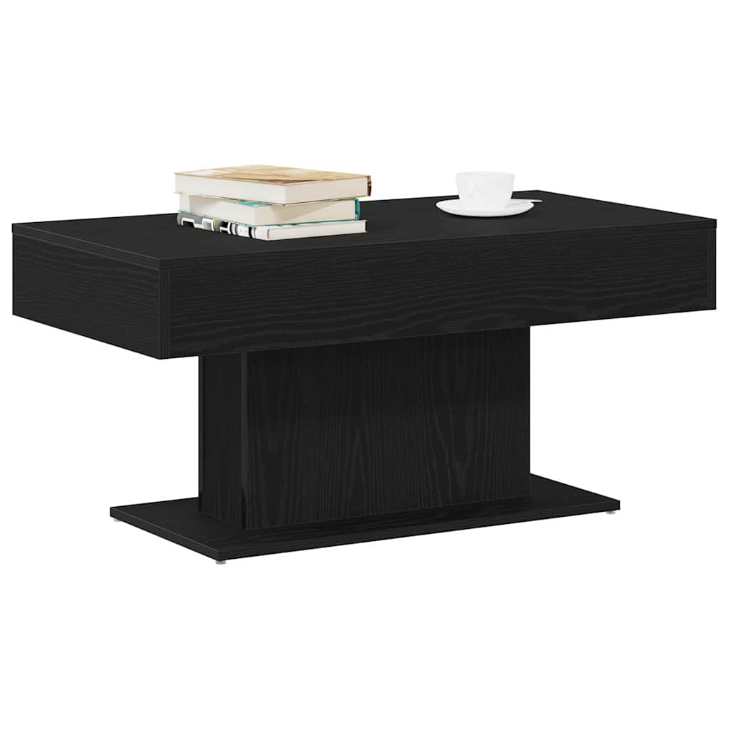 Coffee Table Black Oak Look 96 X 50 X 45 Cm Engineered Wood
