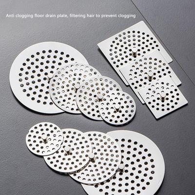 Stainless Steel Floor Drains Net Cover Round Square Shower Drain Hole Filter Drainage Grille Anti Clogging Floor Drainage Net