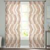 Gradient Line Ripple Abstract Sheer Voile Curtains Transparent Window Drapes for Bedroom Holiday Decoration