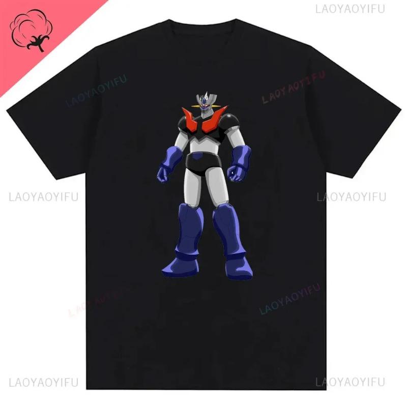 Mazinger Z Dark Robot Men's Personality Pattern Printed Cotton T-Shirt Vintage Tees Stylish Chic T Shirts Crewneck Clothing Top