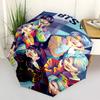 1pc   Kpop Umbrella Portable Folding Umbrella Iron Frame Hole Bone Structure Outdoor Home Umbrella