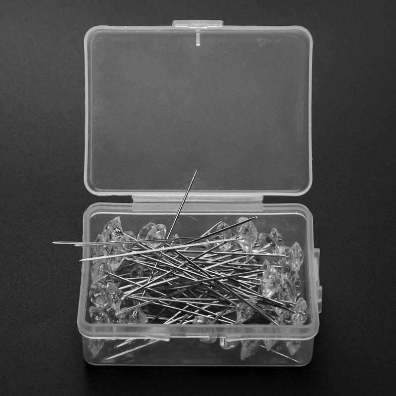 50pcs Rhinestone Head Pins DIY Sew Straight Dressmaking Fixing Needles Tool 50pcs Rhinestone Head Pins DIY Sew Straight Dressmaking Fixing Needles Tool