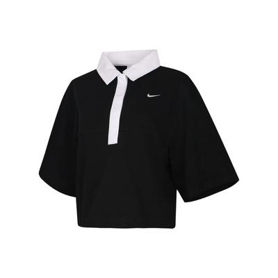 Koszulka Polo Sportowa Casualowa z Blokami Kolorów Krótki Rękaw Damskie topy IF5599-010