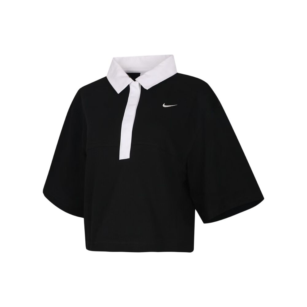 Nike Color Block Sports Casual Short Sleeve Polo Shirt Women tops IF5599-010 S