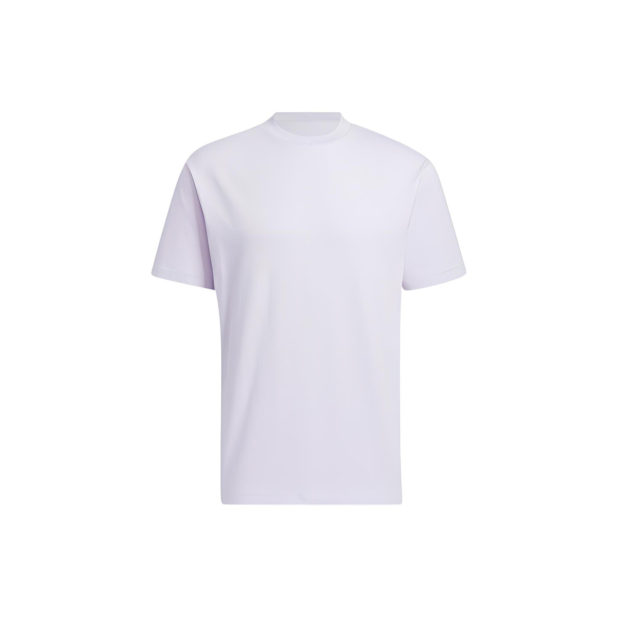 adidas neo Solid Color Round Neck Sports Short Sleeve Light Purple T-Shirt Men s HS6817 S
