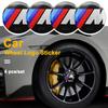Car Sticker High Quality 56mm 60mm Polished Wheel Center Stickers Strong Adhesive No Residue Hub Caps Badge Decals For BMW M