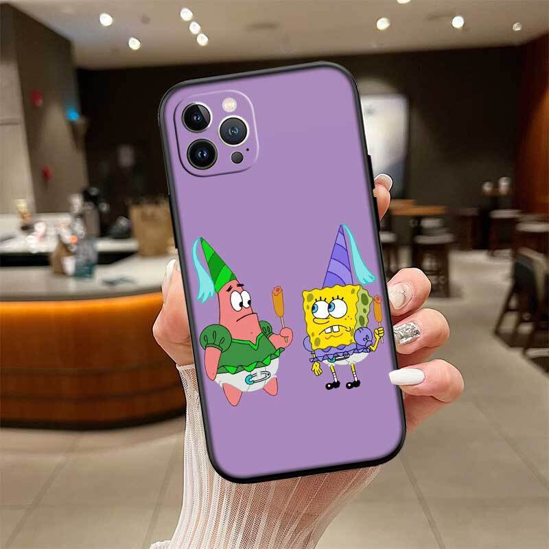 Cartoon SpongeBob Phone Case for Motorola Edge 60 60s 70 G86 G56 G54 E14 G04S G45 G54 G64 X30 X40 X50 S30 S50 Pro Power Tylus