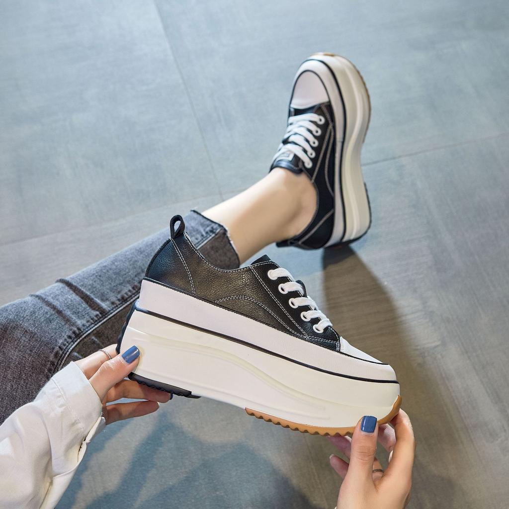 Damenschuhe 2026 neuer einfarbiger Schuh Mode Farbkombination mit lässig vielseitig Koreanische Version Dameneinzelschuh