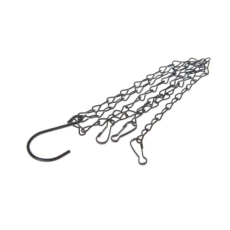  3 Point Flower Pot Planter Chain Garden Basket Iron Garden Potted Plants