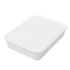 Pizza Dough Proofing Box PP Stackable Pizza Dough Tray Food Storage Container with Lid for Fridge Home Kitchen White