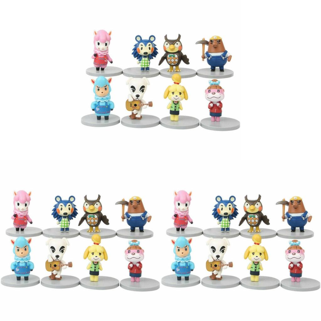 Adorable Animal Crossing Figures Toy Set 8pcs For Cake Topper And Garden Decor