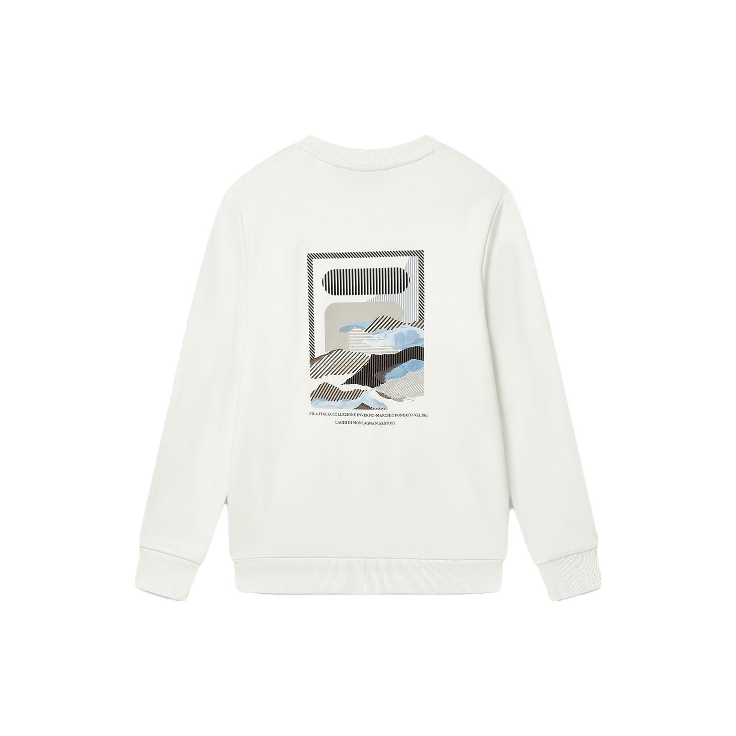 FILA Sweatshirts Men s Cloud White Crew Neck Moderate Regular F11M348222F-WT M